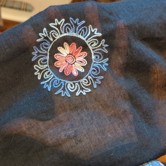 Soft Oversized Embroidered Scarf - Picture 2 of 5